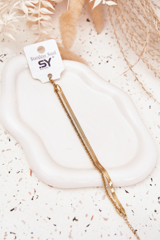 Aproce Dubults no nerūsējošā tērauda Zelta krāsas