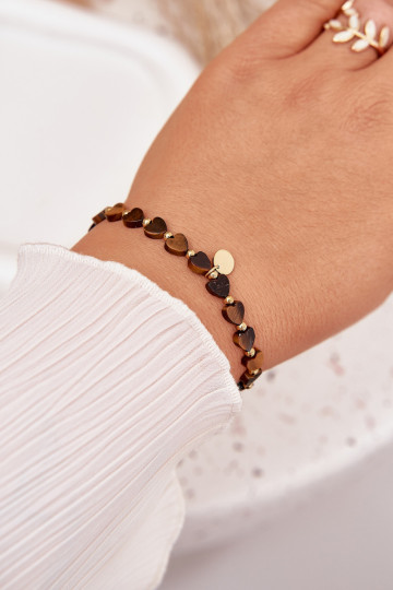 Aproce Sirdis izgatavots no nerūsējošā tērauda Brūnas krāsas