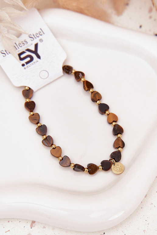 Aproce Sirdis izgatavots no nerūsējošā tērauda Brūnas krāsas