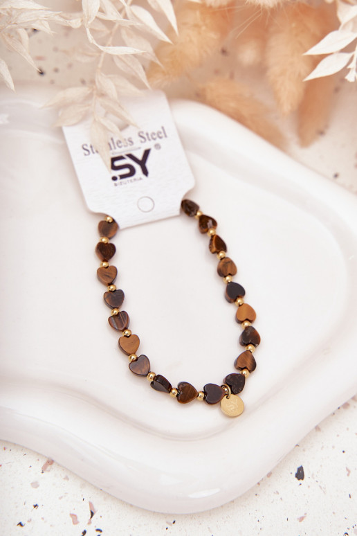 Aproce Sirdis izgatavots no nerūsējošā tērauda Brūnas krāsas