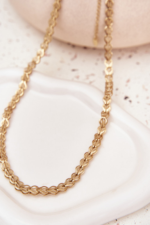 Kaklarota izgatavots no nerūsējošā tērauda Zelta krāsas