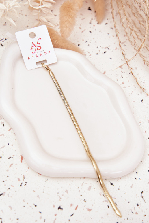 Aproce Čūska izgatavots no nerūsējošā tērauda Zelta krāsas