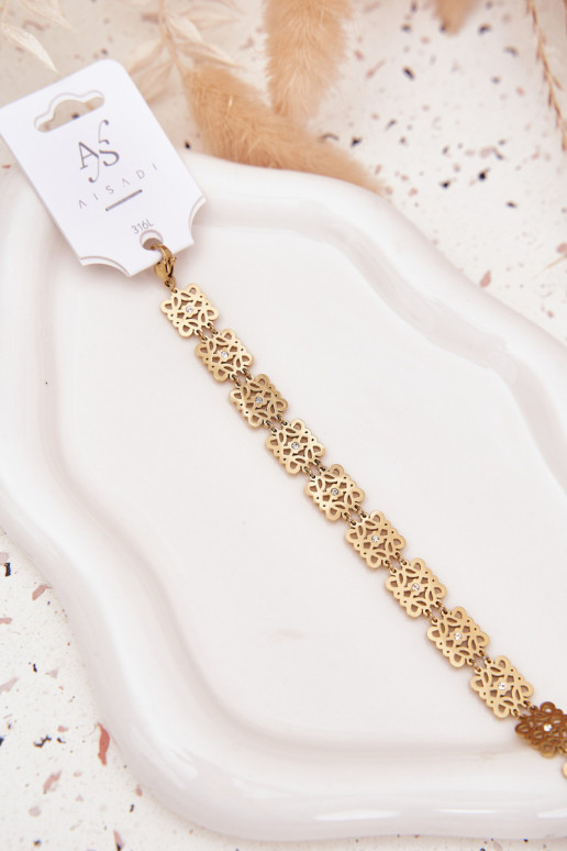 Regulējams Aproce Sieviešu ar mirdzošiem spīdumiņiem Stal Chirurgiczna Zelta krāsas