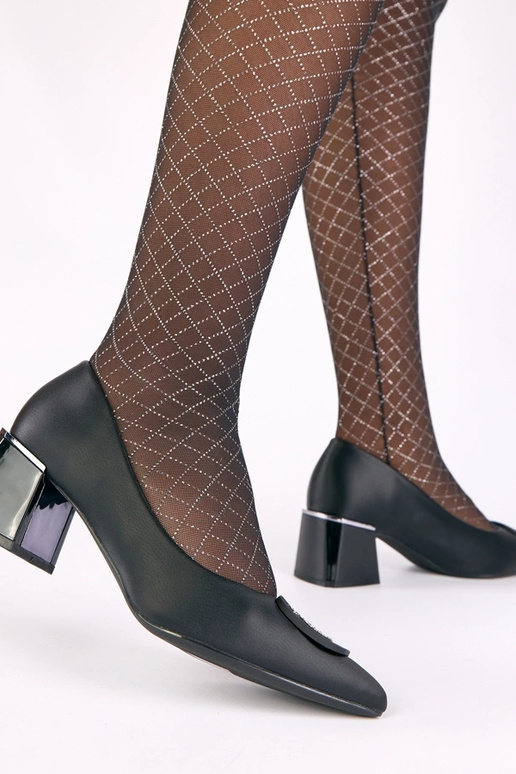 Melnas sieviešu kurpes uz stabiņa ar...