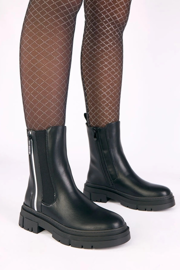 Melnas platformu zābaki ar...