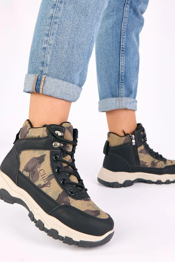 Melnas platformu zābaki ar... 2