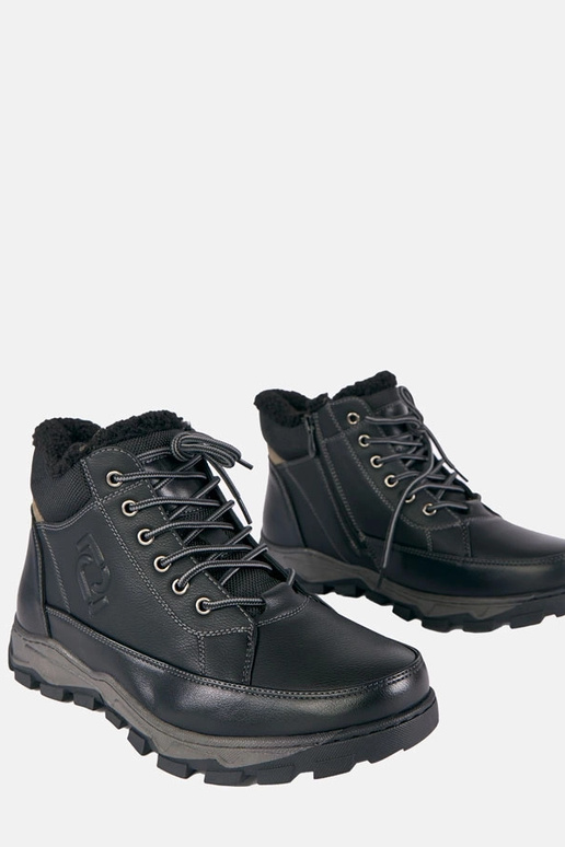 Melnas vīriešu siltinātie zābaki Elias