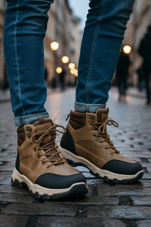 Tumši smilšu krāsas vīriešu zābaki Ryan