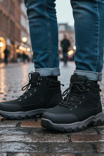 Melnas vīriešu zābaki Ryan