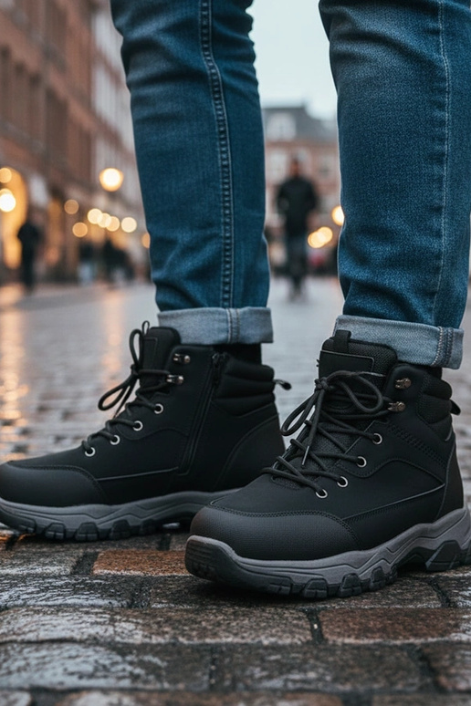 Melnas vīriešu zābaki Ryan