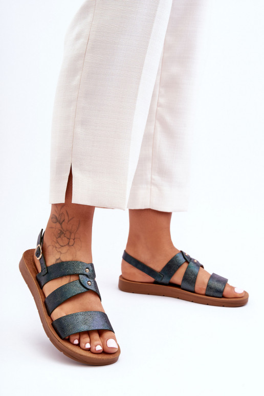 spīdīgs Sieviešu basenes haki krāsas Catalia