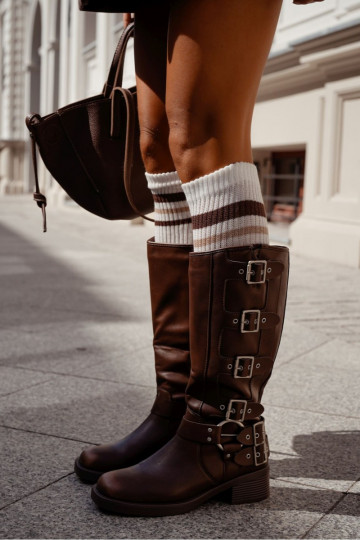 PodkolanóInki Sieviešu IN Prążek Ar svītrām Ecru