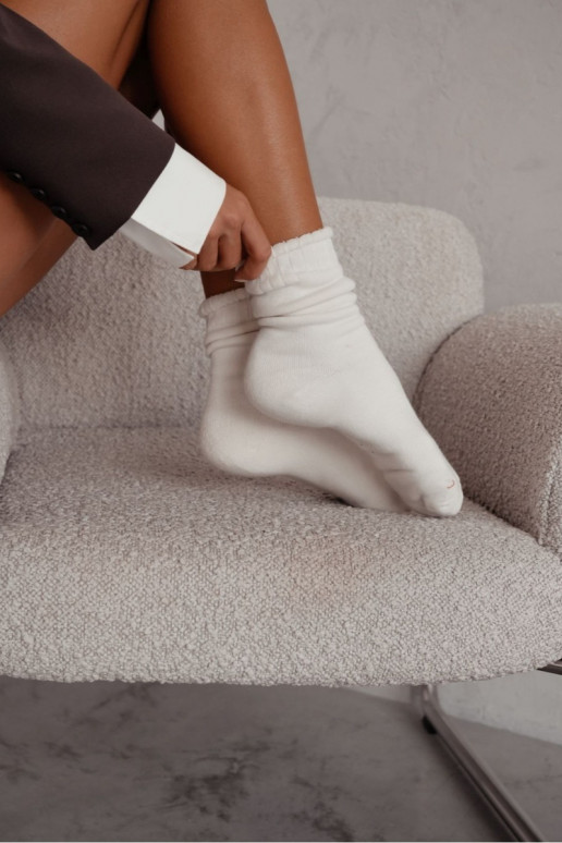 Zeķes Sieviešu Bez spiediena Frotte Ecru