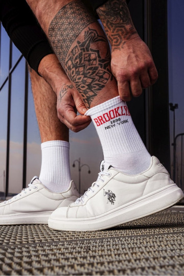 Vīriešu zeķes BROOKLYN baltas krāsas