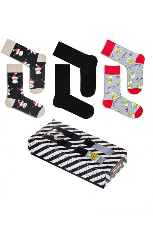 Iestatīt ŚIniąteczny Skarpety 3 Pāris Vīriešiem IN Pudełku