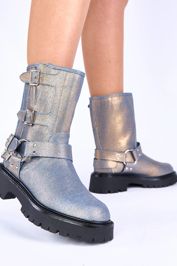 Zilās zābaciņi ar zelta... 2