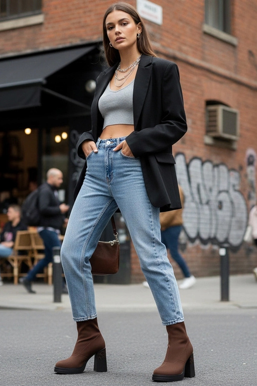 Brūnie zābaciņi ar papēdi un leopardu...