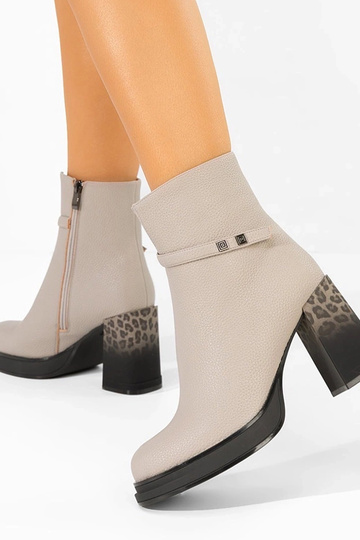 Pelēkie zābaciņi ar papēdi...