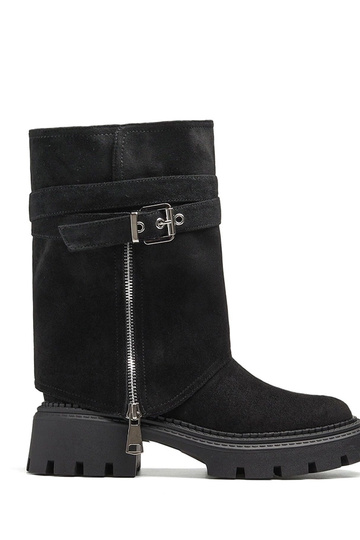 Melnās zābaciņi ar noņemamu...