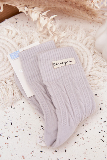 silti Zeķes Sieviešu Ar Vilnu Pelēkas krāsas 2