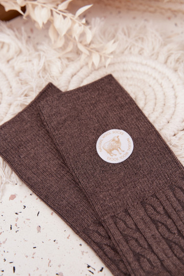 Długie INełniane Zeķes Sieviešu pelēkas krāsas