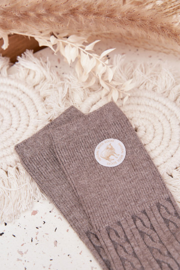 Długie INełniane Zeķes Sieviešu Pelēkas krāsas