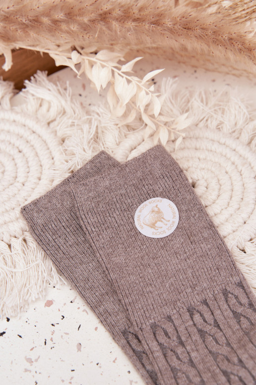 Długie INełniane Zeķes Sieviešu Pelēkas krāsas