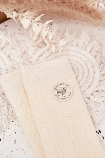 Zeķes Sieviešu INełniane Ecru