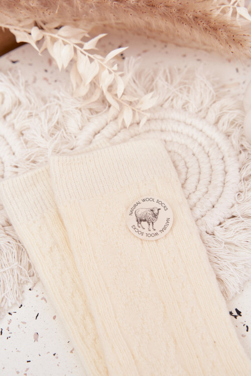 Zeķes Sieviešu INełniane Ecru