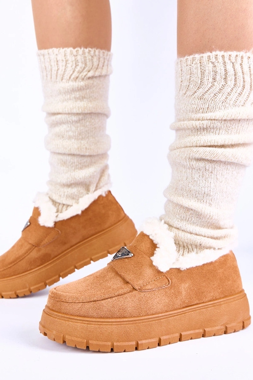 Brūni mokasīni uz platformas ar...