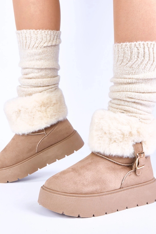 Tumši smilšu sniega kurpes ar...