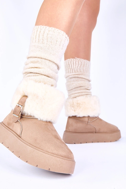 Tumši smilšu sniega kurpes ar...