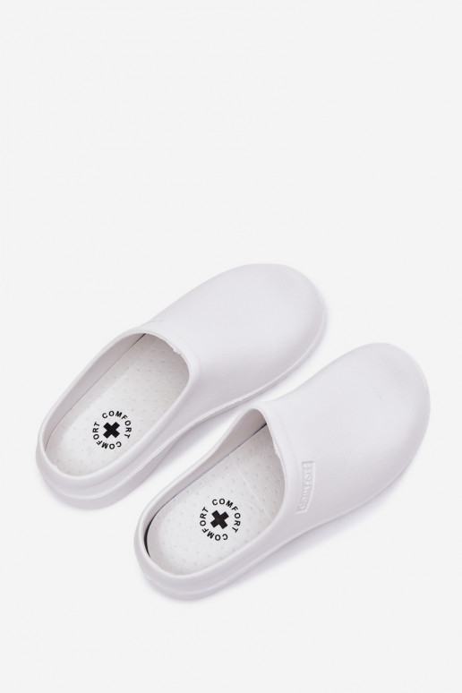 Vieglas čības uz pirksta Čības Tukšas Sieviešu baltas krāsas Parissa