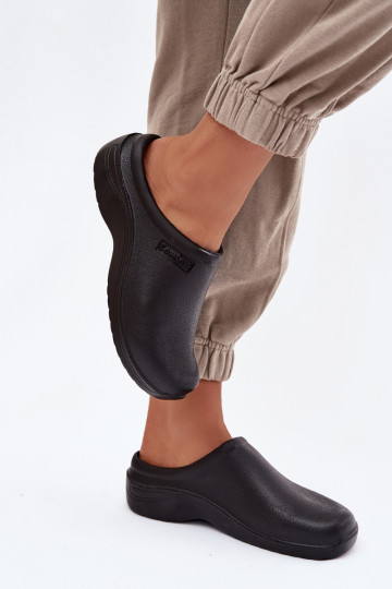 Vieglas čības uz pirksta Čības Tukšas Sieviešu melnas krāsas Parissa