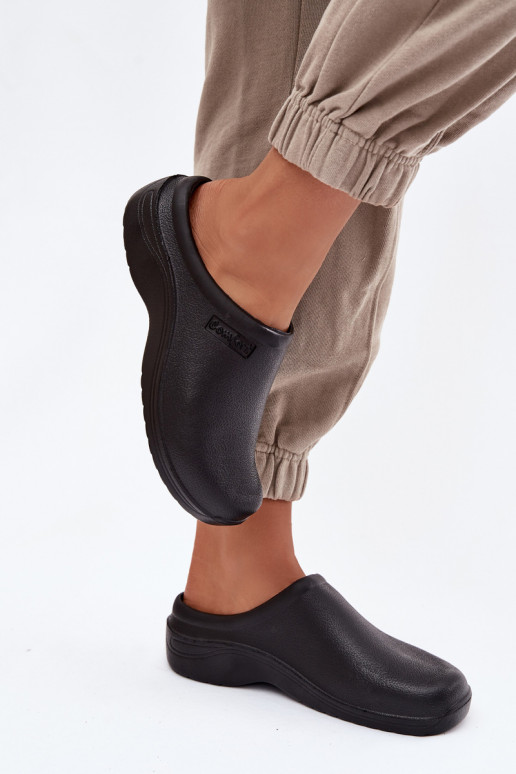 Vieglas čības uz pirksta Čības Tukšas Sieviešu melnas krāsas Parissa