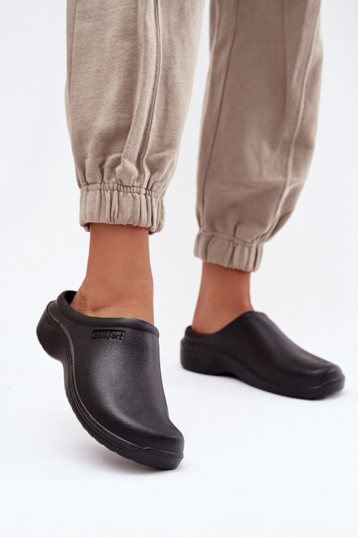 Vieglas čības uz pirksta Čības Tukšas Sieviešu melnas krāsas Parissa