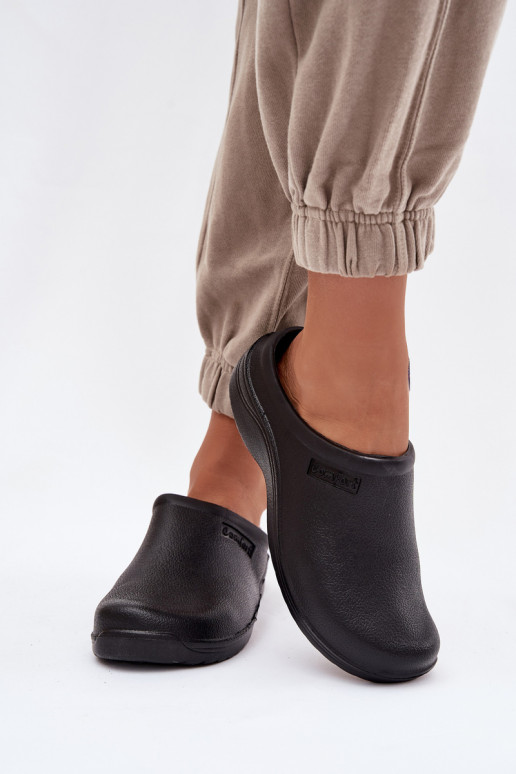 Vieglas čības uz pirksta Čības Tukšas Sieviešu melnas krāsas Parissa