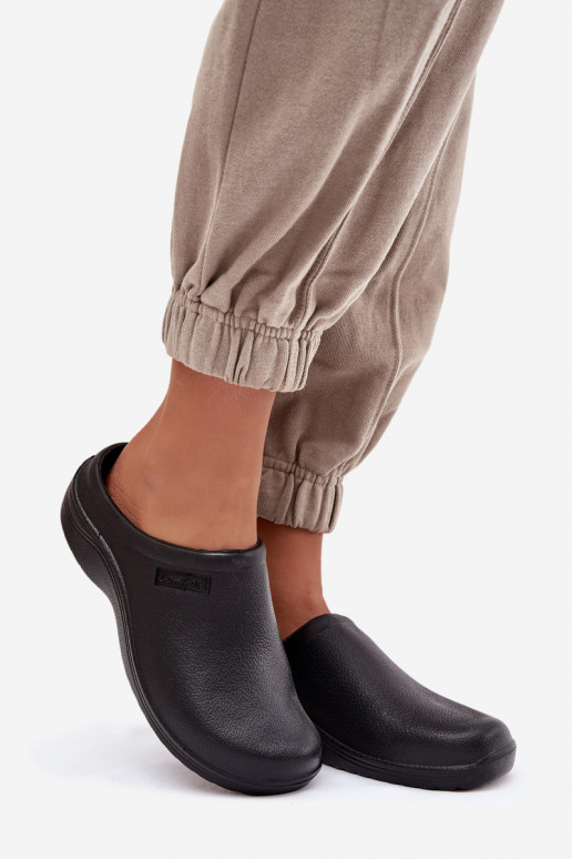 Vieglas čības uz pirksta Čības Tukšas Sieviešu melnas krāsas Parissa