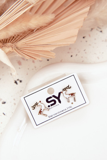 ar stilīgām detaļāmi Reindeers izgatavots no nerūsējošā tērauda