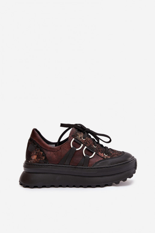 Āda Sneakers modeļa apavi Sieviešu ar platformu Tā irciejka 06562-25 CzekoladoIne