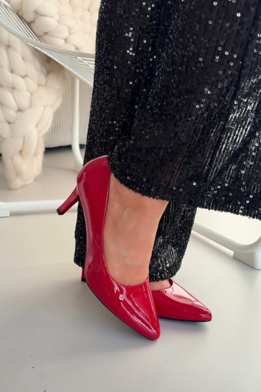 Laque augstpapēžu kurpes Sergio Leone 1336 sarkanas krāsas