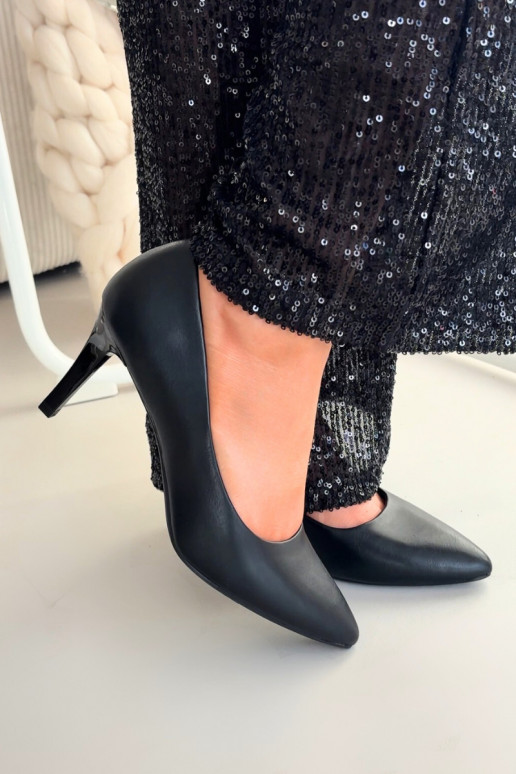 augstpapēžu kurpes Eko Āda Sergio Leone 1336 melnas krāsas