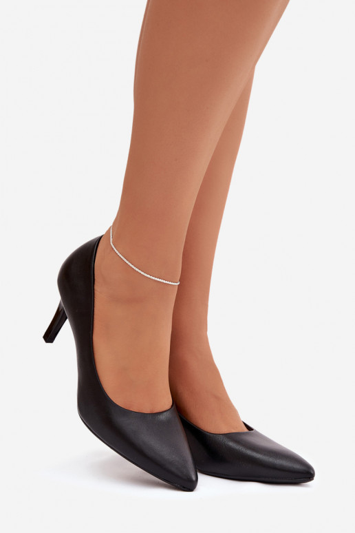 augstpapēžu kurpes Eko Āda Sergio Leone 1336 melnas krāsas