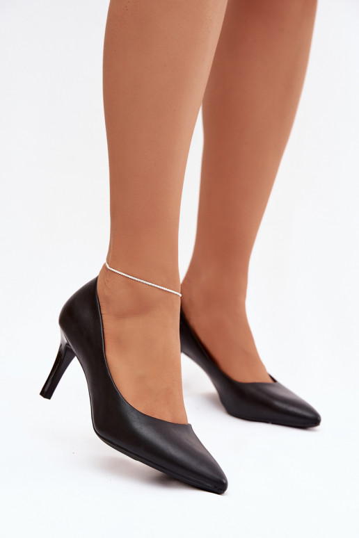 augstpapēžu kurpes Eko Āda Sergio Leone 1336 melnas krāsas