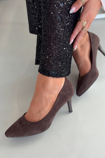 augstpapēžu kurpes Eko zamšādaoIne Sergio Leone 1336 CzekoladoIne