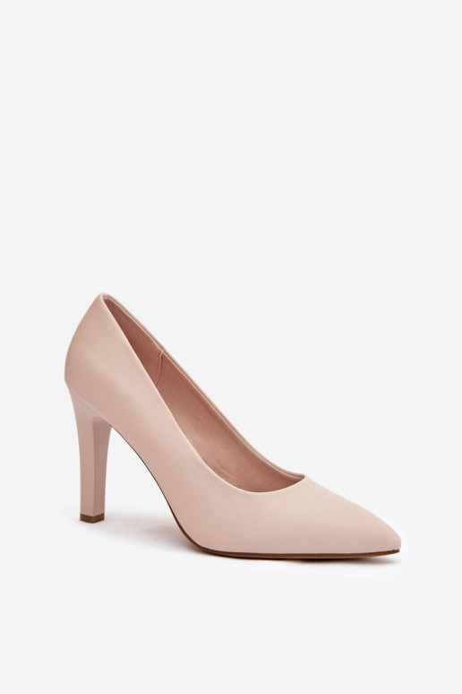 augstpapēžu kurpes Eko Āda Sergio Leone 1446 Ziloņkaula krāsas