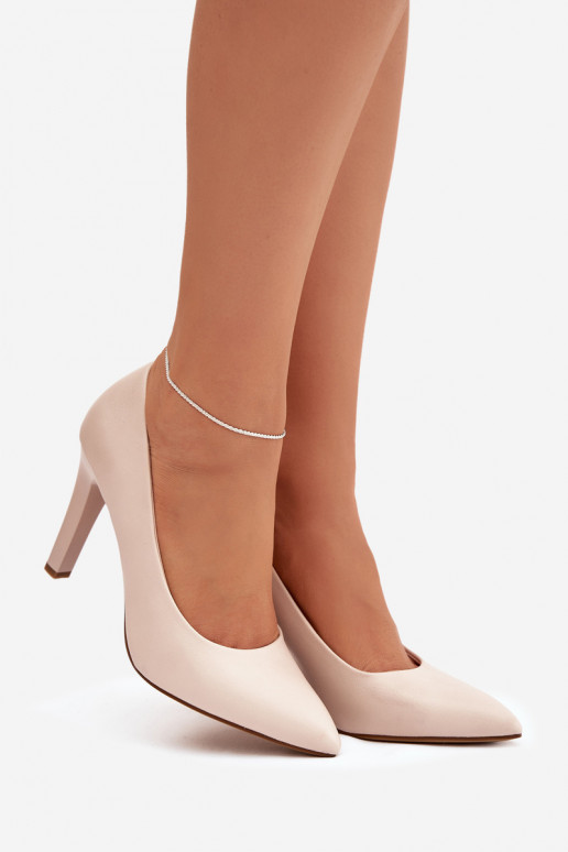 augstpapēžu kurpes Eko Āda Sergio Leone 1446 Ziloņkaula krāsas