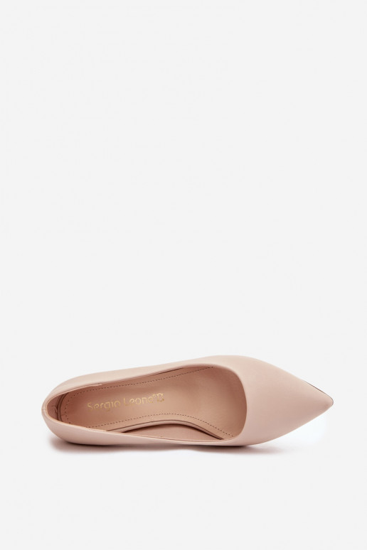 augstpapēžu kurpes Eko Āda Sergio Leone 1446 Ziloņkaula krāsas