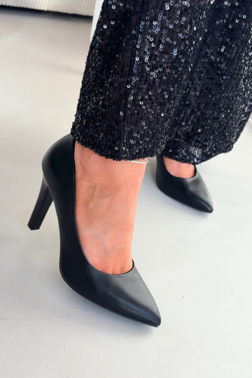 augstpapēžu kurpes Eko Āda Sergio Leone 1446 melnas krāsas 2