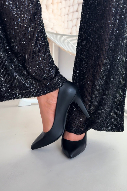 augstpapēžu kurpes Eko Āda Sergio Leone 1446 melnas krāsas